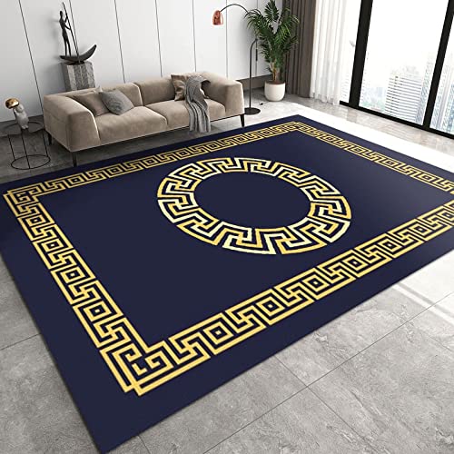 Contemporary Design Teppich Einfache Geometrische Linien Smaragd Dunkelgrün, Rechteckig, Teppich Wohnzimmer Weich rutschfest Waschbar(C,130 x 190 cm) von NEYTIIR