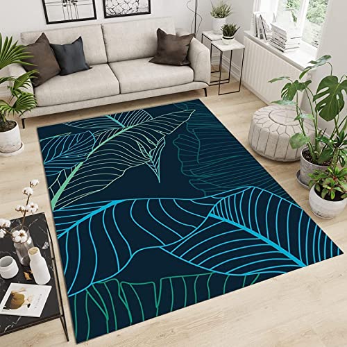 Contemporary Design Teppich Einfache Geometrische Linien Smaragd Dunkelgrün, Rechteckig, Teppich Wohnzimmer Weich rutschfest Waschbar(D,180 x 240 cm) von NEYTIIR