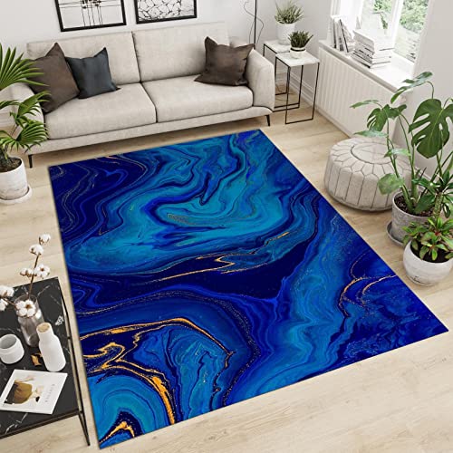 Contemporary Design Teppich Einfache Geometrische Linien Smaragd Dunkelgrün, Rechteckig, Teppich Wohnzimmer Weich rutschfest Waschbar(I,130 x 190 cm) von NEYTIIR