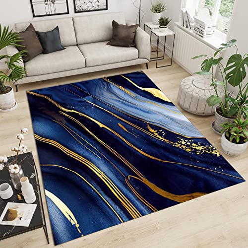 Contemporary Design Teppich Einfache Geometrische Linien Smaragd Dunkelgrün, Rechteckig, Teppich Wohnzimmer Weich rutschfest Waschbar(K,130 x 190 cm) von NEYTIIR
