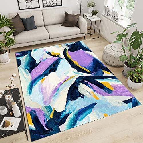Contemporary Design Teppich Einfache Geometrische Linien Smaragd Dunkelgrün, Rechteckig, Teppich Wohnzimmer Weich rutschfest Waschbar(M,140 x 200 cm) von NEYTIIR