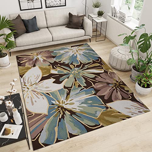 Contemporary Design Teppich Einfache Geometrische Linien Smaragd Dunkelgrün, Rechteckig, Teppich Wohnzimmer Weich rutschfest Waschbar(Q,180 x 240 cm) von NEYTIIR