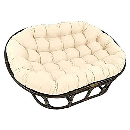 Doppel Sitzkissen Outdoor Wasserdicht Chair Cushion Hängend/Ei/Schaukel/Hängematte Stuhlkissen Verdicken Komfortable Weiche Garten Stuhlauflage(Beige) von NEYTIIR