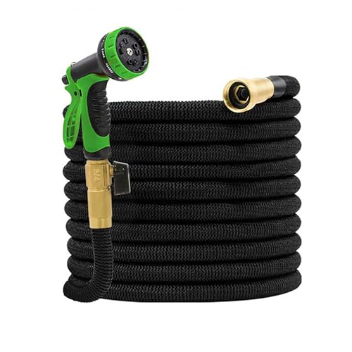 Flexibler Gartenschlauch, Latexkern, Gartenschlauch Flexibel Ausdehnbar, Wasserschlauch Wird Mit 10 Funktionsdüsen Und 1/2' 3/4' Zoll Messinganschlüssen Geliefert(100FT) von NEYTIIR