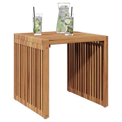 Garten-Couchtisch Aus Massivem Teakholz, Rechteckiger Beistelltisch for Den Außenbereich for Die Terrasse for Esszimmer, Küche, Wohnzimmer(45x42.5x45 cm) von NEYTIIR
