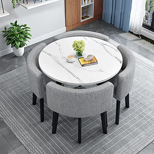 Modernes Esstisch-Set Mit Runden/eckigen Stühlen for 4 Personen, Stilvolle Küchenmöbel for Restaurants, Rezeptionen, Wohnzimmer, Esszimmer Modernes Esstisch-Set Mit Runden/eckigen Stühlen for 4 Personen, Stilvolle Küchenmöbel for Restaurants, Rezeptionen, Wohnzimmer, Esszimmer von NEYTIIR