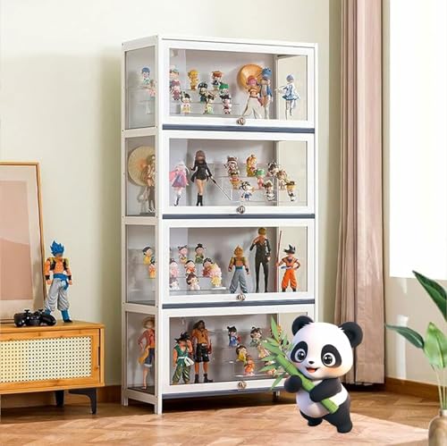 NEYTIIR Acryl Sammlung Vitrine,Sammlung Vitrine, Natürlicher Bambus Rahmen, Staubdicht, Passend Für Haus Und Büro Gebrauch(Color 1,70x33x140cm) von NEYTIIR