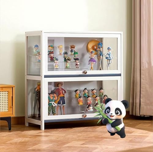 NEYTIIR Acryl Sammlung Vitrine,Sammlung Vitrine, Natürlicher Bambus Rahmen, Staubdicht, Passend Für Haus Und Büro Gebrauch(Color 1,70x33x73cm) von NEYTIIR