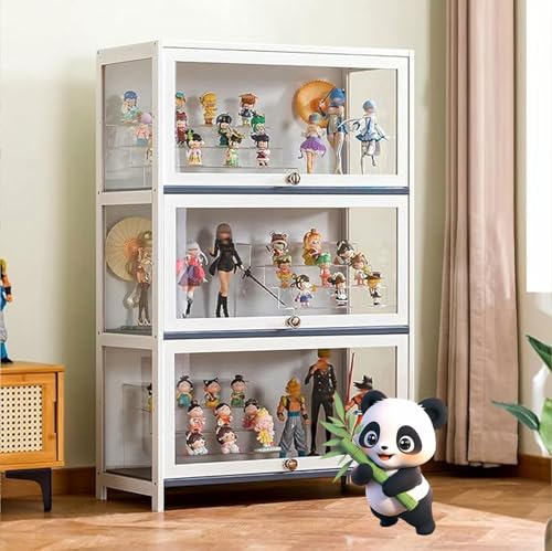 NEYTIIR Acryl Sammlung Vitrine,Sammlung Vitrine, Natürlicher Bambus Rahmen, Staubdicht, Passend Für Haus Und Büro Gebrauch(Color 1,80x33x106cm) von NEYTIIR