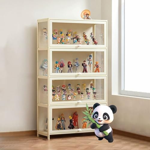 NEYTIIR Acryl Sammlung Vitrine,Sammlung Vitrine, Natürlicher Bambus Rahmen, Staubdicht, Passend Für Haus Und Büro Gebrauch(Color 5,70x33x140cm) von NEYTIIR