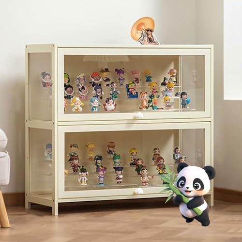 NEYTIIR Acryl Sammlung Vitrine,Sammlung Vitrine, Natürlicher Bambus Rahmen, Staubdicht, Passend Für Haus Und Büro Gebrauch(Color 5,80x33x73cm) von NEYTIIR
