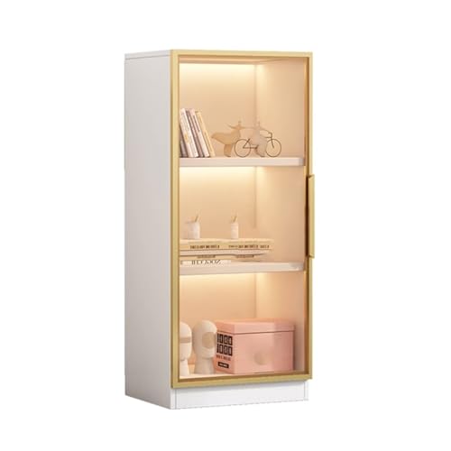 NEYTIIR Akzentschrank Mit Glastüren, Eckvitrine Und Bücherregal, Spielzeug- Und Sammlerstück-Organizer, Transparente Vitrine Für Wohnzimmerdekoration(30 * 40 * 106cm) von NEYTIIR