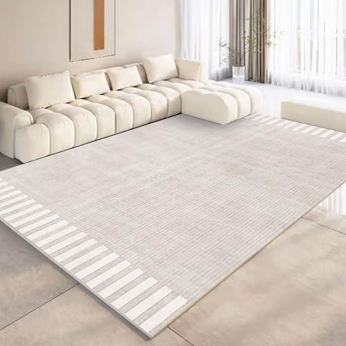 NEYTIIR Einfache Linien Wohnzimmerteppich Home Schlafzimmer Nachttisch Teppiche Moderne Teppiche Arbeitszimmer Balkon Erkerfenster Flauschiger Weicher Rutschfester Teppich(F,40X60cm) von NEYTIIR
