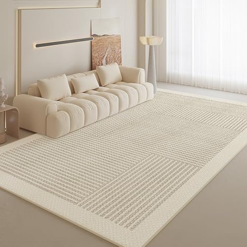 NEYTIIR Einfache Linien Wohnzimmerteppich Home Schlafzimmer Nachttisch Teppiche Moderne Teppiche Arbeitszimmer Balkon Erkerfenster Flauschiger Weicher Rutschfester Teppich(H,200cmX300cm) von NEYTIIR