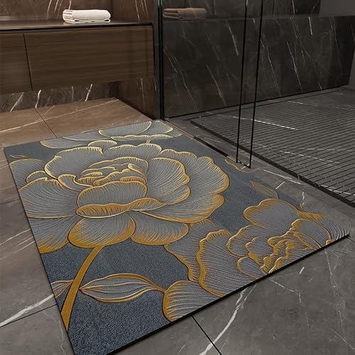 NEYTIIR Generisch Fußmatte Leichter Luxus Drucke Innen Und Außen Waschbar Fussmatte Wasserdicht Türmatte Pflegeleichte Schmutzfangmatte Fussabtreter Teppich(E,140x200cm) von NEYTIIR