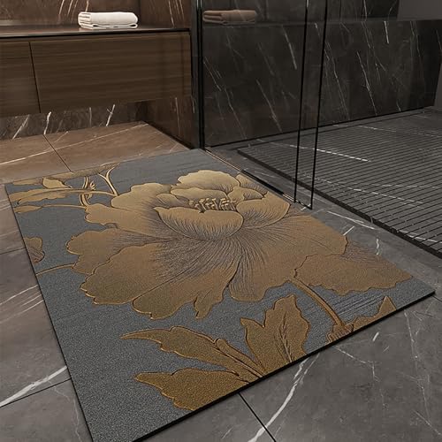 NEYTIIR Generisch Fußmatte Leichter Luxus Drucke Innen Und Außen Waschbar Fussmatte Wasserdicht Türmatte Pflegeleichte Schmutzfangmatte Fussabtreter Teppich(G,100x120CM) von NEYTIIR