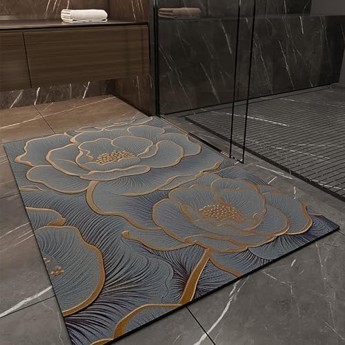 NEYTIIR Generisch Fußmatte Leichter Luxus Drucke Innen Und Außen Waschbar Fussmatte Wasserdicht Türmatte Pflegeleichte Schmutzfangmatte Fussabtreter Teppich(H,140x200cm) von NEYTIIR