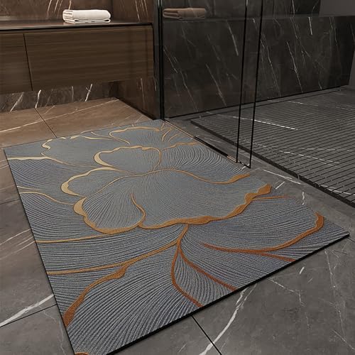 NEYTIIR Generisch Fußmatte Leichter Luxus Drucke Innen Und Außen Waschbar Fussmatte Wasserdicht Türmatte Pflegeleichte Schmutzfangmatte Fussabtreter Teppich(K,50x80CM) von NEYTIIR