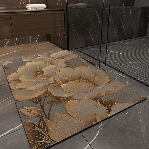 NEYTIIR Generisch Fußmatte Leichter Luxus Drucke Innen Und Außen Waschbar Fussmatte Wasserdicht Türmatte Pflegeleichte Schmutzfangmatte Fussabtreter Teppich(N,80x120cm) von NEYTIIR