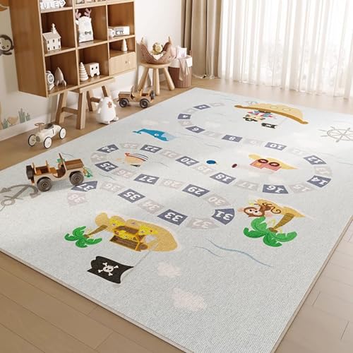 NEYTIIR Kinder Spielteppich Auto Jungen & Mädchen Teppich Straßenteppich Bauteppich Stadtstadt Lernbereich Teppich Pädagogischer Antirutsch Für Kinderzimmer(C,200x300cm) von NEYTIIR