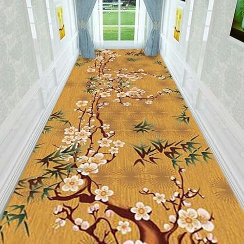 NEYTIIR Küchenteppich Läufer Teppich Lang Flur rutschfest Teppichmatten Küchenläufer,3D Blumenmuster Bunter Teppichläufer Waschbar Meterware Flurläufer Anpassbar(T,180cmX1M) von NEYTIIR