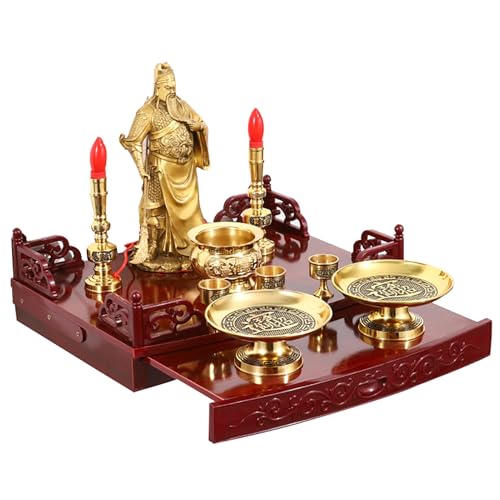 NEYTIIR Meditationsaltartisch, Wandmontage for Den Innenbereich, Reichtumsopferständer, Meditationsständer Im Chinesischen Stil for Zu Hause, Buddha-Altarregal(20) von NEYTIIR
