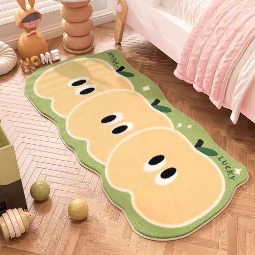 NEYTIIR Niedlicher Badteppich Badematte Für Badezimmer Rutschhemmender Weicher Badteppich Für Duschen Niedlich Plüsch Mikrofaser Super-saugstark Plüschteppich(Green,80X120cm) von NEYTIIR