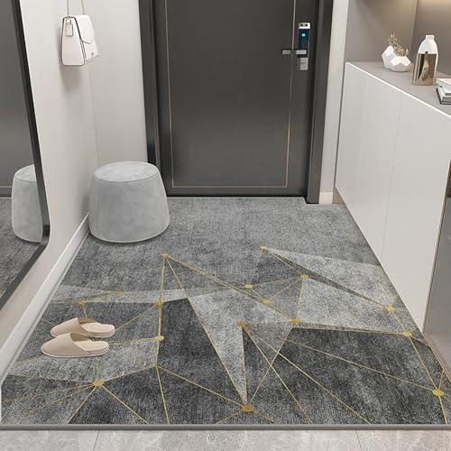 NEYTIIR Schmutzfangmatte Weich Badematte Anti-Rutsch Fussmatte Aussen Fußmatte Innen Türmatte Wohnzimmer Küche Fußmatte Waschbar Fußmatten Haustür(B,40X60cm) von NEYTIIR