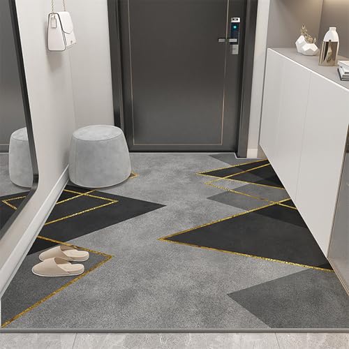 NEYTIIR Schmutzfangmatte Weich Badematte Anti-Rutsch Fussmatte Aussen Fußmatte Innen Türmatte Wohnzimmer Küche Fußmatte Waschbar Fußmatten Haustür(C,80X120cm) von NEYTIIR