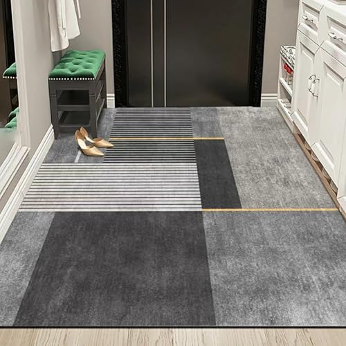 NEYTIIR Schmutzfangmatte Weich Badematte Anti-Rutsch Fussmatte Aussen Fußmatte Innen Türmatte Wohnzimmer Küche Fußmatte Waschbar Fußmatten Haustür(G,140X160cm) von NEYTIIR