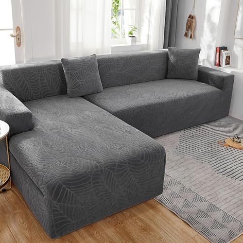 NEYTIIR Sofa-Schonbezug for Eck-L-Form, Wasserdichter Sofabezug, rutschfeste Sofa-Sitzkissenbezüge Mit Elastischen Bändern, Universeller Waschbarer Samtschutz(C,4 POSTI) von NEYTIIR