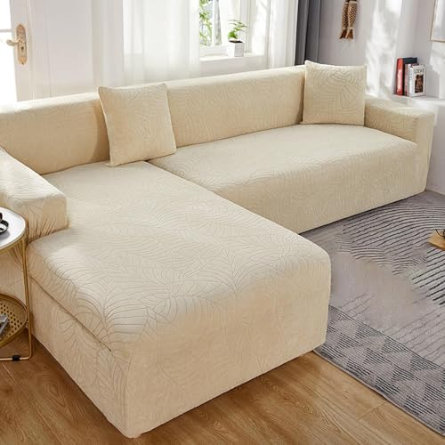 NEYTIIR Sofa-Schonbezug for Eck-L-Form, Wasserdichter Sofabezug, rutschfeste Sofa-Sitzkissenbezüge Mit Elastischen Bändern, Universeller Waschbarer Samtschutz(E,3 POSTI) von NEYTIIR