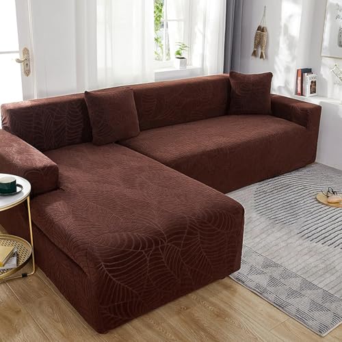 NEYTIIR Sofa-Schonbezug for Eck-L-Form, Wasserdichter Sofabezug, rutschfeste Sofa-Sitzkissenbezüge Mit Elastischen Bändern, Universeller Waschbarer Samtschutz(F,2 POSTI) von NEYTIIR