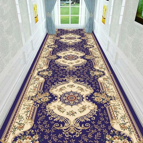 NEYTIIR Teppich Läufer Flur Küche rutschfest Waschbar Teppichläufer Abstrakt Küchenläufer Flurmatten Meterware Korridor Tepiche Kücheteppich Schlafzimmer Wohnzimmer(L,90cmX1M) von NEYTIIR