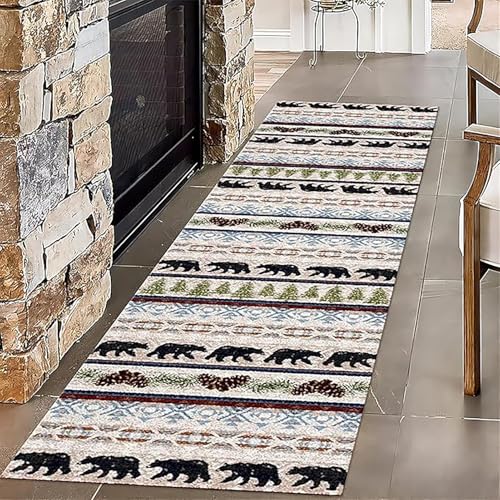NEYTIIR Teppich Läufer Flur Lang Küchenteppich rutschfest Waschbar Küchenläufer Flurläufer Teppichmatten Dauerhaft Schlafzimmer Wohnzimmer Teppichläufer Anpassbar(D,100x200CM) von NEYTIIR