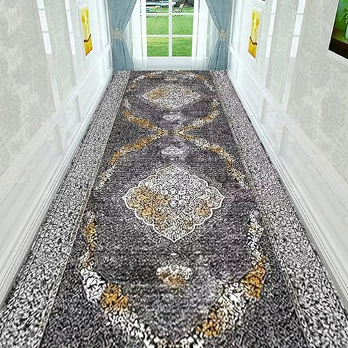 NEYTIIR Teppich Läufer Flur rutschfest Korridor Teppichläufer Waschbar Bunt Küche Läufer Vintage-Muster Teppich Anpassbar Breite(D,80 x 150cm) von NEYTIIR