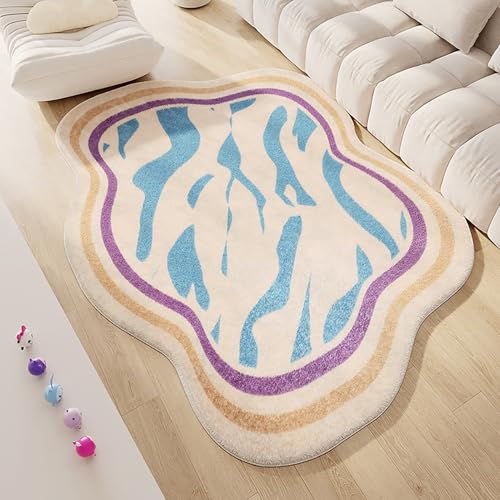 NEYTIIR Unregelmäßig geformter moderner Plüschteppich for das Wohnzimmer, rutschfeste, waschbare Teppiche, minimalistischer Akzentteppich for das Wohnzimmer, Eingangsbereich, Innenbereich(D,60X160cm) NEYTIIR Unregelmäßig geformter moderner Plüschteppich for das Wohnzimmer, rutschfeste, waschbare Teppiche, minimalistischer Akzentteppich for das Wohnzimmer, Eingangsbereich, Innenbereich(D,60X160cm) von NEYTIIR
