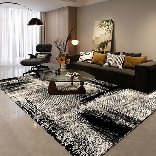 NEYTIIR Waschbarer Teppich Flachgewebe Robust Patchwork Design Vintage Optik rutschfest Teppich Wohnzimmer(C,50x80cm) von NEYTIIR