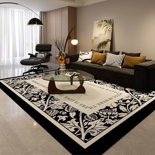 NEYTIIR Waschbarer Teppich Flachgewebe Robust Patchwork Design Vintage Optik rutschfest Teppich Wohnzimmer(D,160x230cm) von NEYTIIR