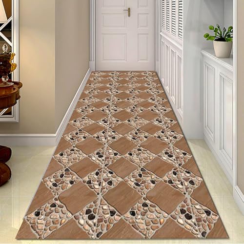 NEYTIIR rutschfest Kücheläufer-Tradition Teppichläufer Polyester Küchenläufer Flurteppich rutschfeste Waschbar Korridor Strapazierfähig Schmutzfangmatte Eingangsbereich(A,140X200cm) von NEYTIIR
