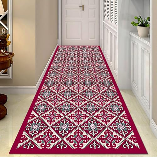 NEYTIIR rutschfest Kücheläufer-Tradition Teppichläufer Polyester Küchenläufer Flurteppich rutschfeste Waschbar Korridor Strapazierfähig Schmutzfangmatte Eingangsbereich(D,120X180cm) von NEYTIIR