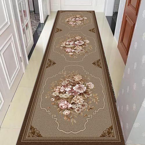 NEYTIIR rutschfest Kücheläufer-Tradition Teppichläufer Polyester Küchenläufer Flurteppich rutschfeste Waschbar Korridor Strapazierfähig Schmutzfangmatte Eingangsbereich(E,80X200cm) von NEYTIIR