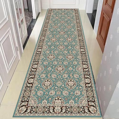 NEYTIIR rutschfest Kücheläufer-Tradition Teppichläufer Polyester Küchenläufer Flurteppich rutschfeste Waschbar Korridor Strapazierfähig Schmutzfangmatte Eingangsbereich(G,100X300cm) von NEYTIIR