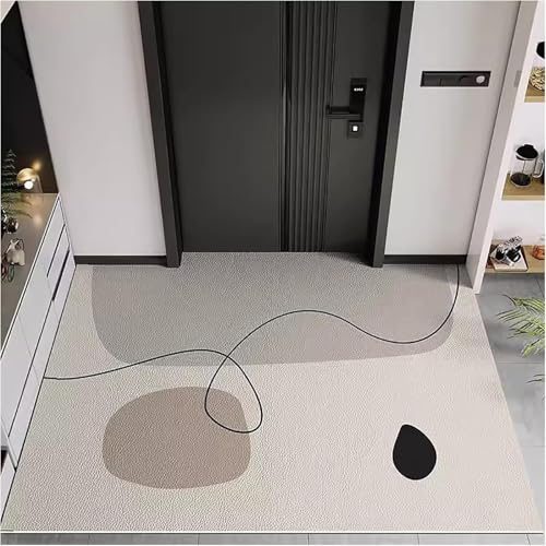 NEYTIIR rutschfeste PVC-Fußmatte, Wasserdicht Und Leicht Zu Reinigen, Ultradünn, Willkommensmatte Für Den Innen- Und Außenbereich, Flaches Profil, Fußmatte Für Küche, Bad(D,140x180cm/55.12x70.87in) von NEYTIIR