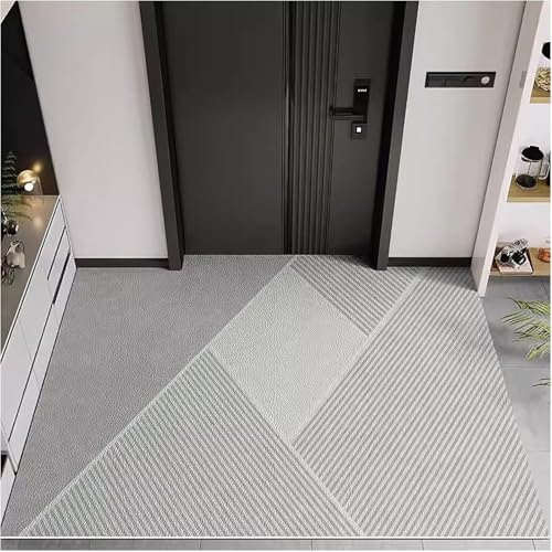 NEYTIIR rutschfeste PVC-Fußmatte, Wasserdicht Und Leicht Zu Reinigen, Ultradünn, Willkommensmatte Für Den Innen- Und Außenbereich, Flaches Profil, Fußmatte Für Küche, Bad(E,140x160cm/55.12x62.99in) von NEYTIIR