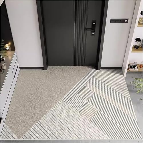 NEYTIIR rutschfeste PVC-Fußmatte, Wasserdicht Und Leicht Zu Reinigen, Ultradünn, Willkommensmatte Für Den Innen- Und Außenbereich, Flaches Profil, Fußmatte Für Küche, Bad(H,140x200cm/55.12x78.74in) von NEYTIIR