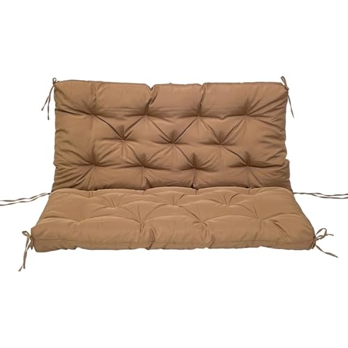 Schaukelkissen Wasserdicht Schaukelkissen Outdoor Patio Mit Reifen, Gartenbankauflage Mit Rückenlehne,Schaukelstuhlkissen, Sitzkissen Perfekt Für Veranda Hängematte(I,40x47inch) von NEYTIIR