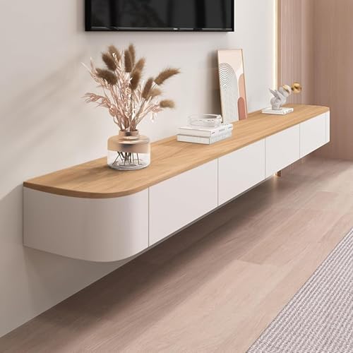 Schwebender TV-Ständer, An Der Wand Montierter TV-Schrank, TV-Ständer Mit Tür, Media Console Center, Großes TV-Regal for Wohnzimmer/Schlafzimmer(H,140CM) von NEYTIIR