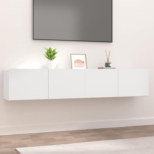 Schwebender TV-Ständer, Hochglanz-TV-Konsole, Wandhalterung, TV-Konsolentisch Mit 3 Hochglanz-Schubladen, Schwebende Medienkonsole for Das Wohnzimmer(B) von NEYTIIR