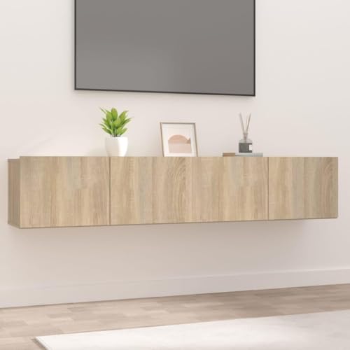Schwebender TV-Ständer, Hochglanz-TV-Konsole, Wandhalterung, TV-Konsolentisch Mit 3 Hochglanz-Schubladen, Schwebende Medienkonsole for Das Wohnzimmer(C) von NEYTIIR